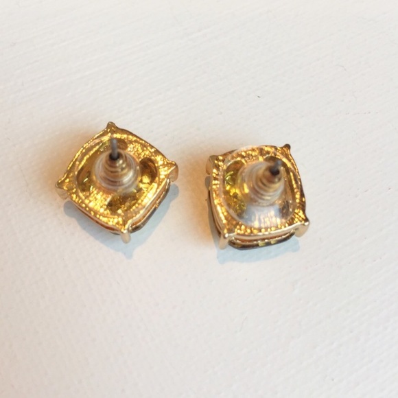 New Square Gold Glitter Studs - Picture 2 of 5